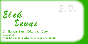 elek devai business card